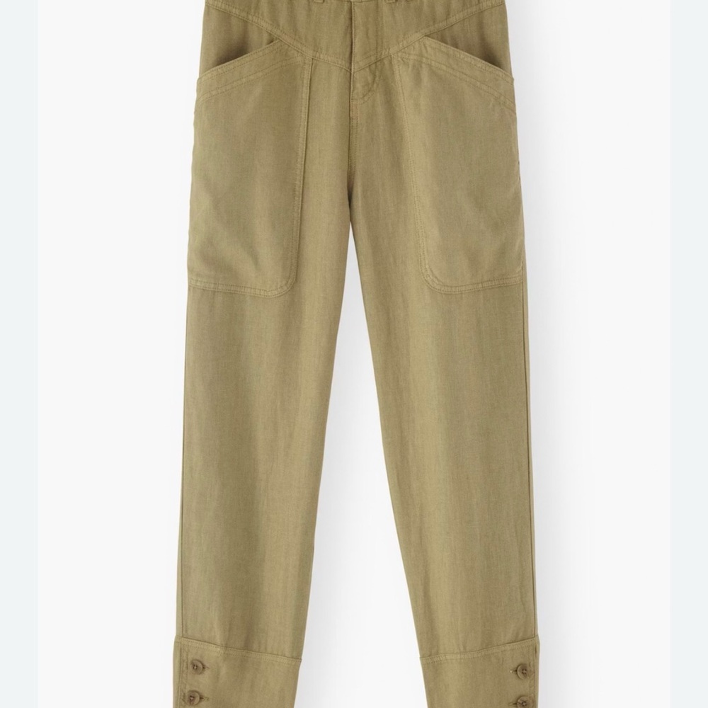 Wrap London Olive Green Casual Pants